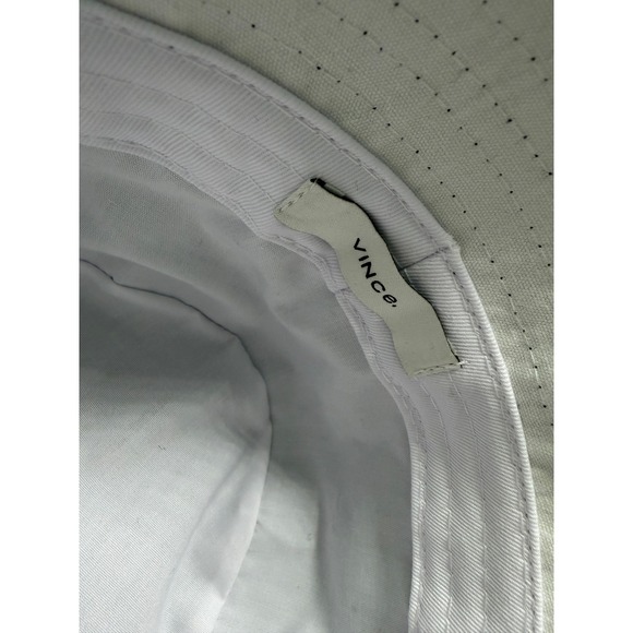 NWOT Vince Black Cotton Canvas Bucket Hat Logo Stud O/S Minimalist Sun‎ Vacation main image 6